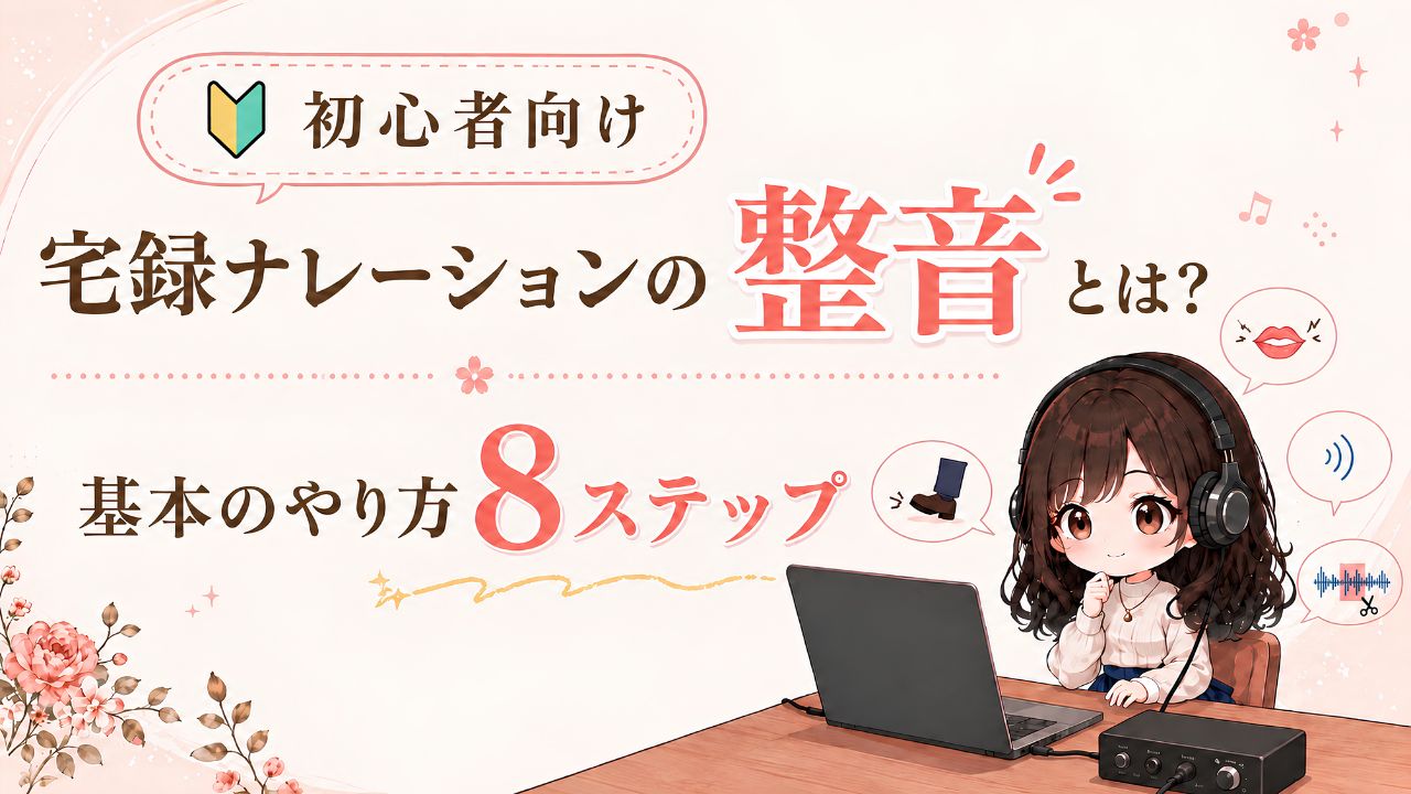 宅録ナレーションの整音とは？初心者向けに基本のやり方を8ステップで解説